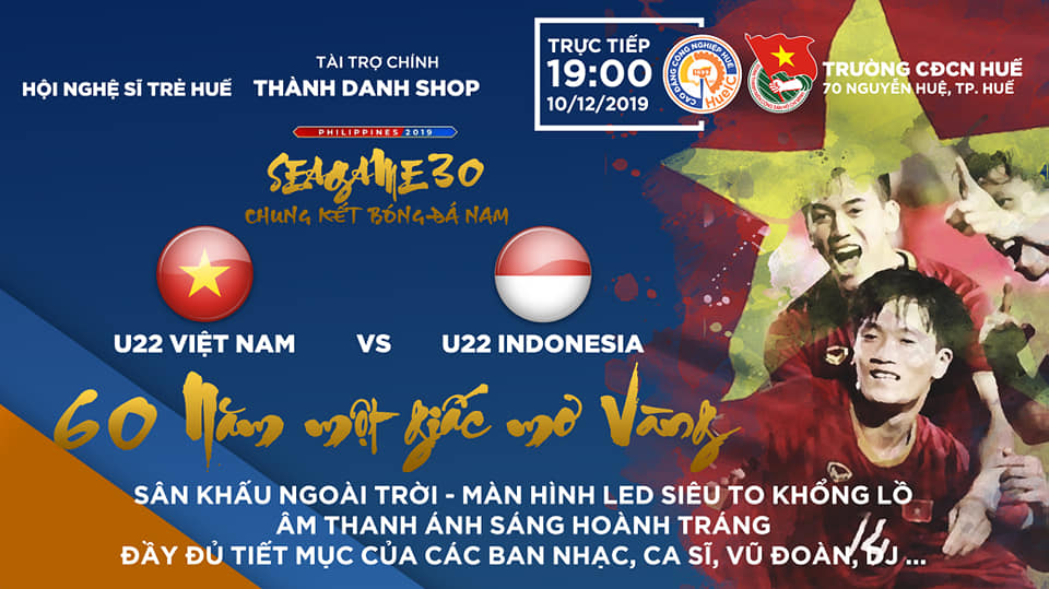 Lắp màn hình “khủng” cổ vũ đội tuyển Việt Nam đá Chung kết SEAGAMES 30