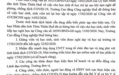 HSSV tiếp tục nghỉ học để phòng chống dịch COVID-2019