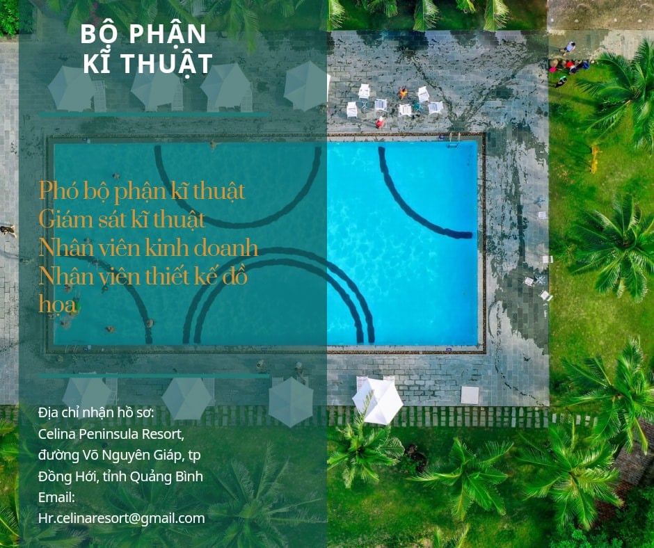 CELINA PENINSULA RESORT– Quảng Bình tuyển dụng