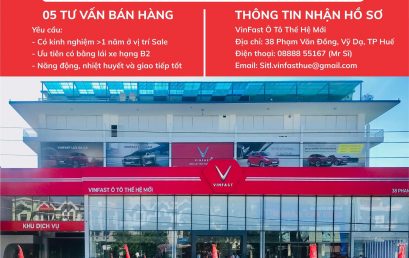 Vinfast-Huế tuyển dụng