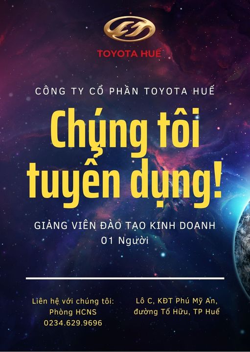TOYOTA HUẾ TUYỂN DỤNG