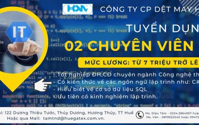 Huegatex tuyển dụng