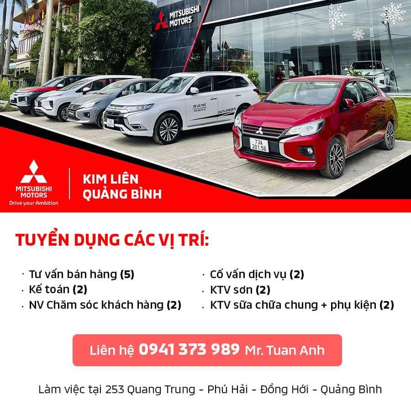 MITSUBISHI KIM LIÊN QUẢNG BÌNH TUYỂN DỤNG