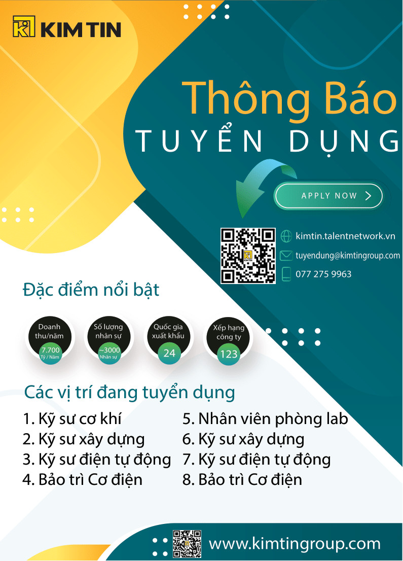 Kim Tín Group tuyển dụng