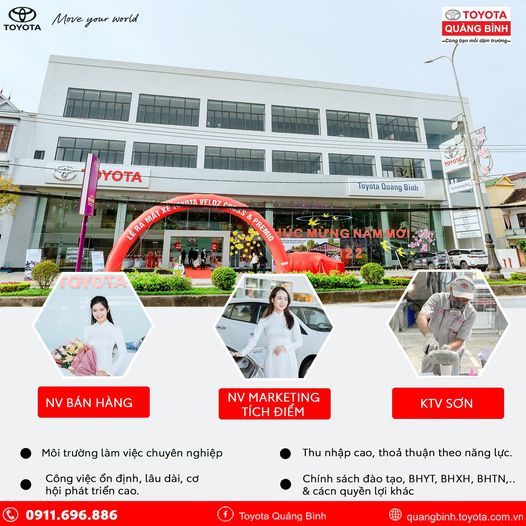 Toyota Quảng Bình tuyển dụng