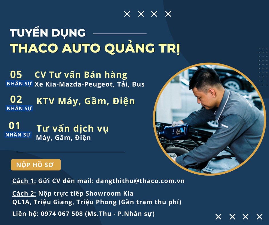 THACO AUTO QUẢNG TRỊ TUYỂN DỤNG