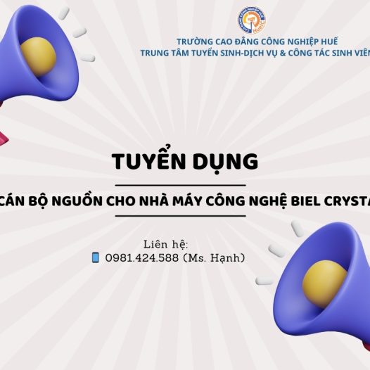 CHƯƠNG TRÌNH TUYỂN DỤNG 50 CÁN BỘ NGUỒN – BIEL CRYSTAL