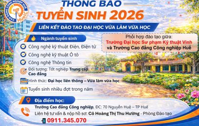 THÔNG BÁO TUYỂN SINH 2026 LIÊN KẾT ĐÀO TẠO ĐẠI HỌC VỪA LÀM VỪA HỌC