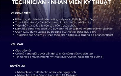 MERCURE DANANG FRENCH VILLAGE BANA HILLS TUYỂN DỤNG NHÂN VIÊN KỸ THUẬT