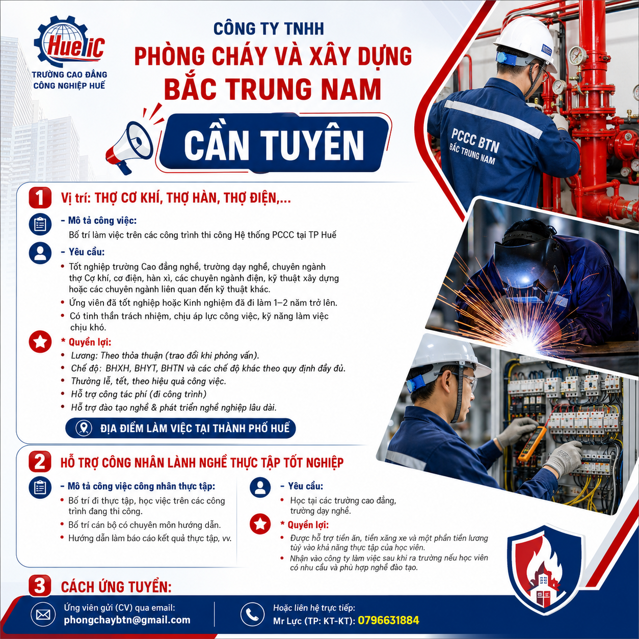 CÔNG TY TNHH PHÒNG CHÁY VÀ XÂY DỰNG BẮC TRUNG NAM TUYỂN DỤNG CÔNG TY TNHH PHÒNG CHÁY VÀ XÂY DỰNG BẮC TRUNG NAM TUYỂN DỤNG